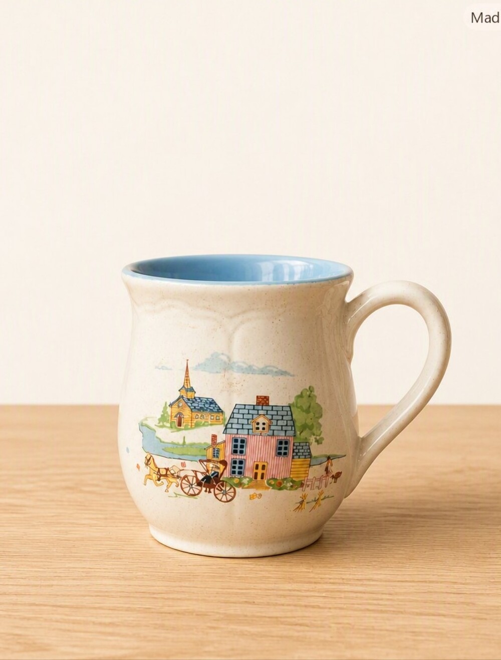 Heartland‑Style Vintage Mug with Countryside Scene